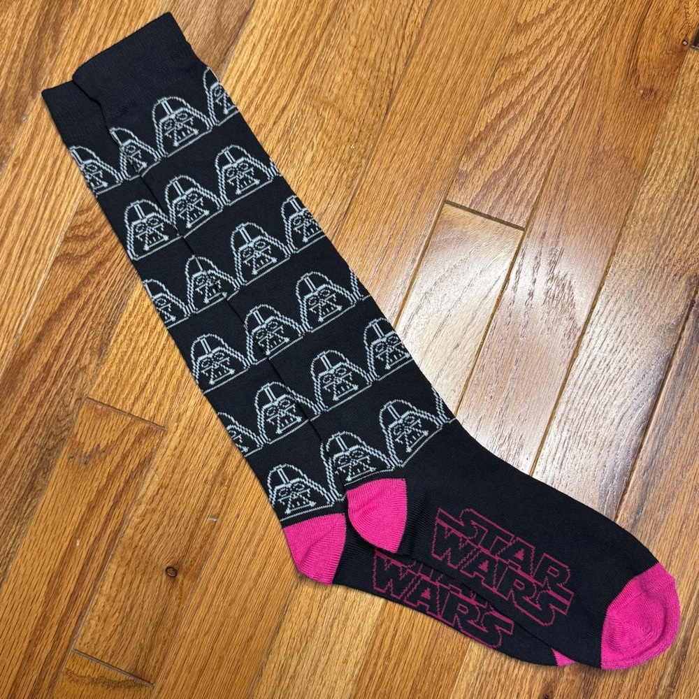 Star Wars Darth Vader Black & Pink Socks | NWOT